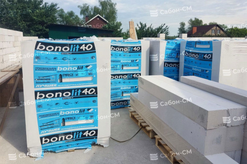 Газобетонные блоки Бонолит Дмитров D400 625х250х100 перегородочные
