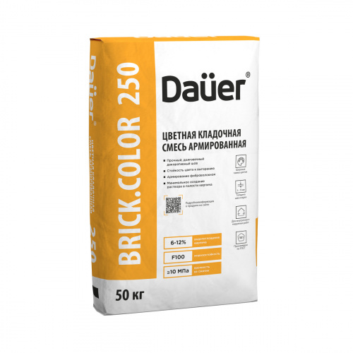 Цветная кладочная смесь армированная Dauer BRICK.COLOR 250 кремово-бежевая 50 кг