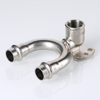 Водорозетка проходная из нержавеющей стали Valtec 15х1/2"